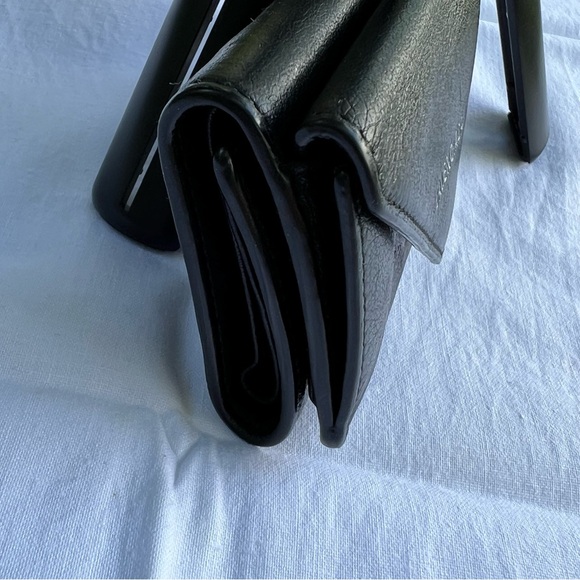 Balenciaga Papier Mini Wallet Tri-fold Black  Authentic Italy Leather - Picture 3 of 11